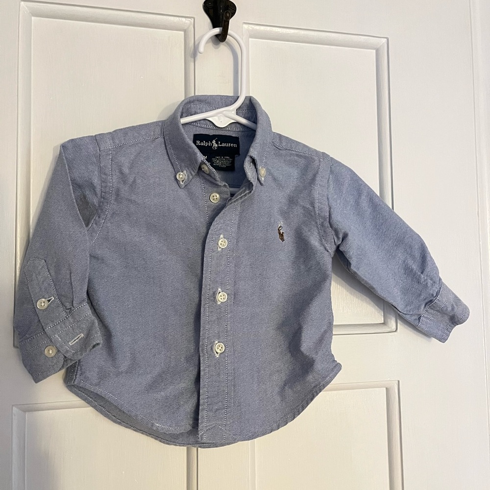 Ralph Lauren baby boys 9M button up shirt